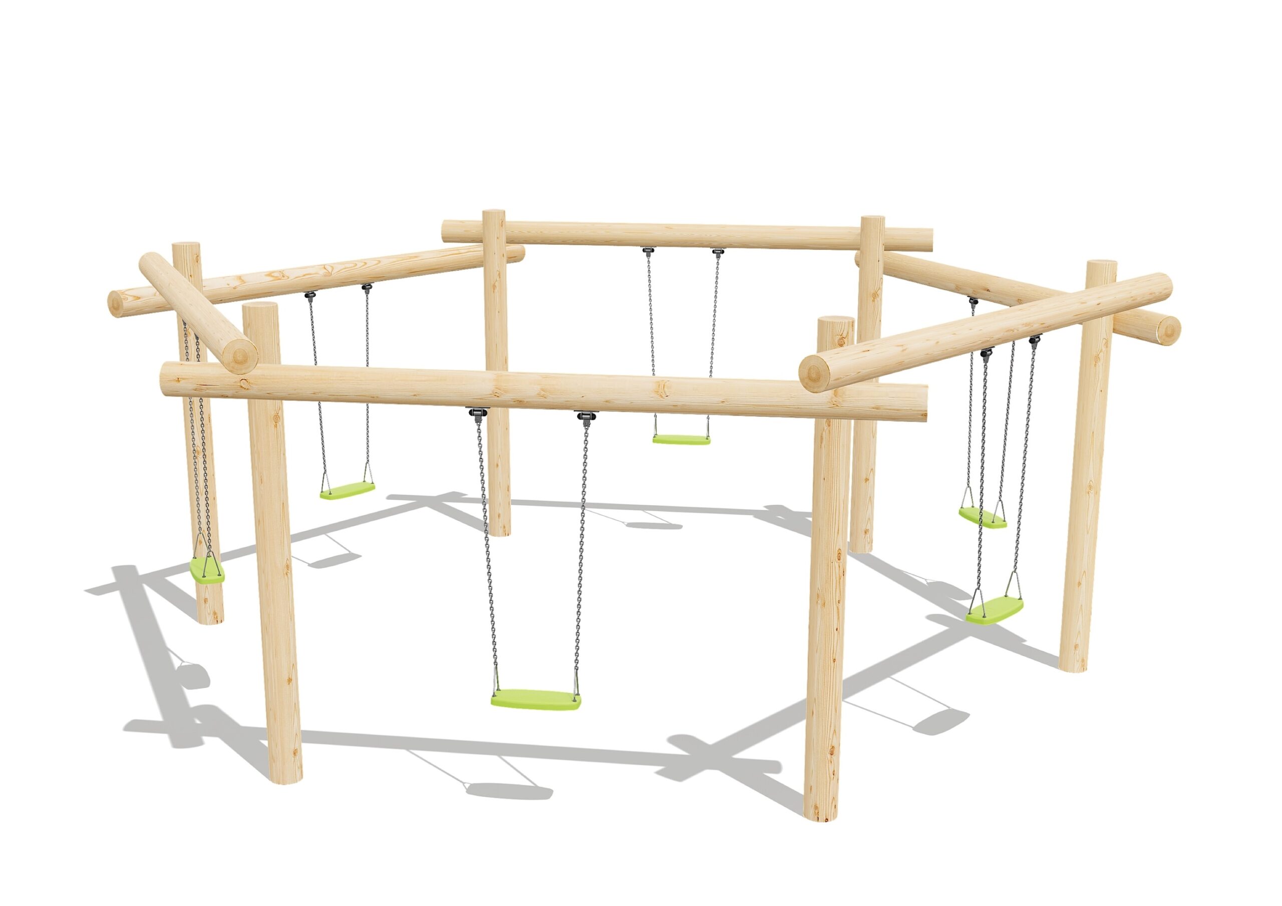 Качели шестиугольные с сиденьями