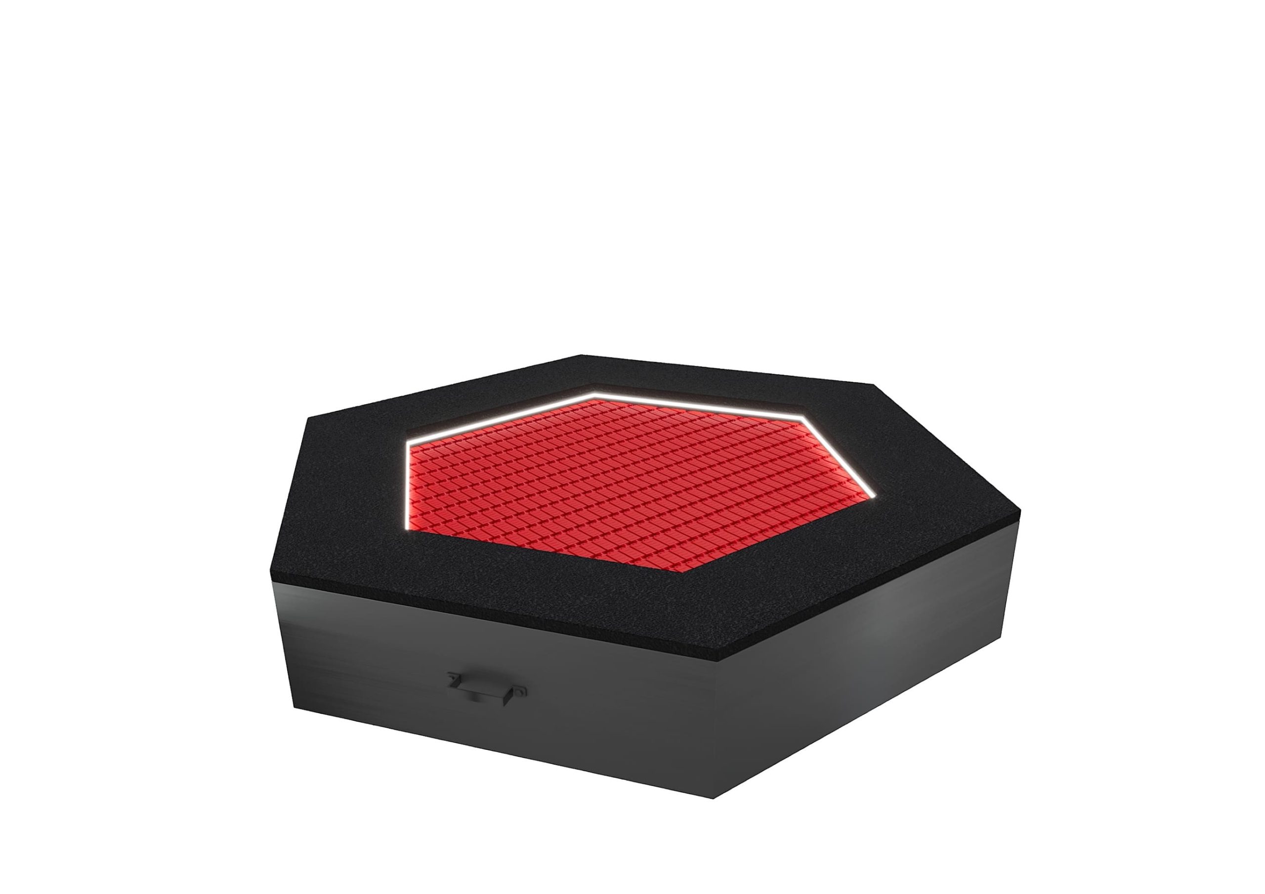 Батут шестиугольник с ламелями ТЭП  и подсветкой