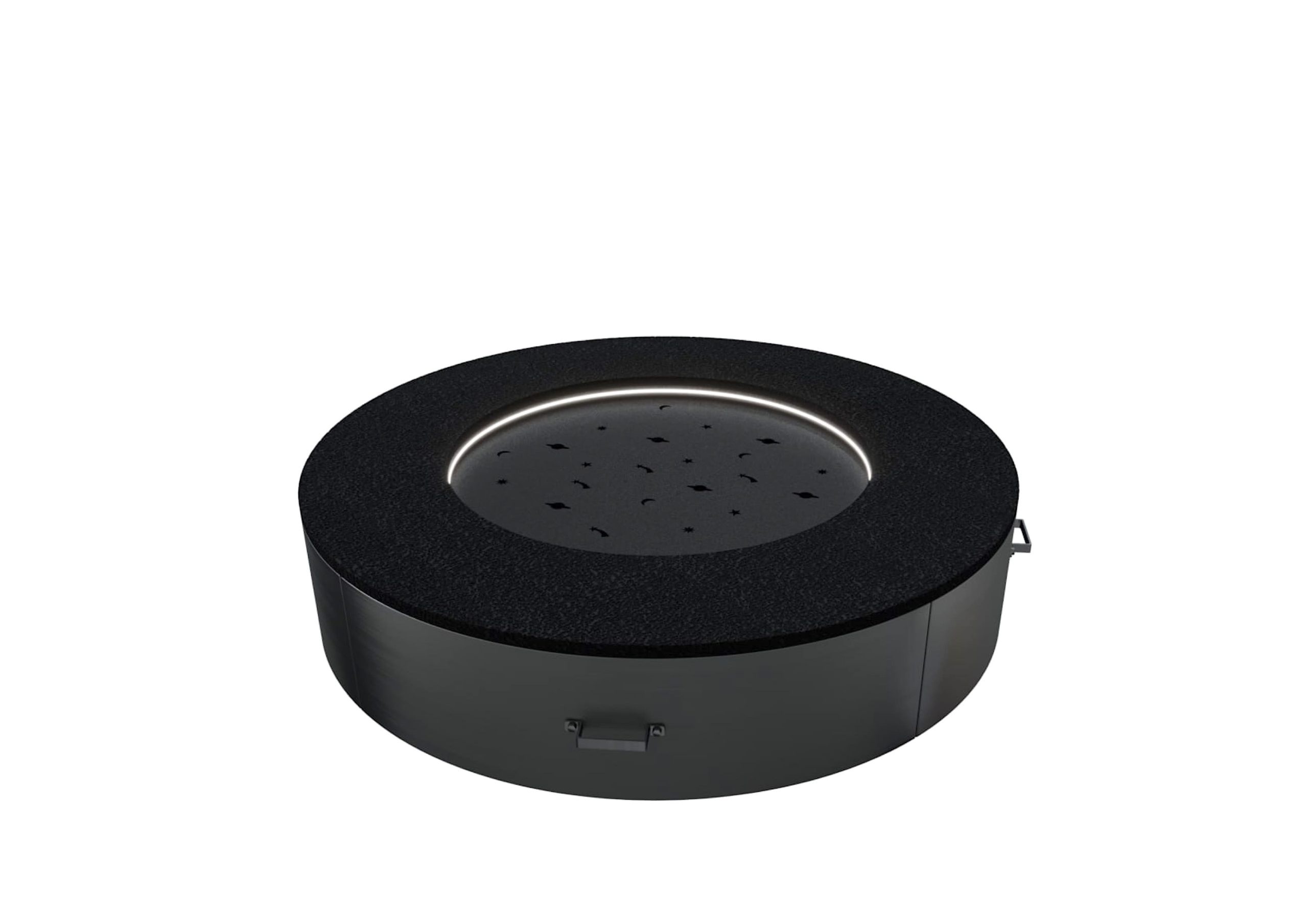 Батут круглый с резиновым полотном  и подсветкой