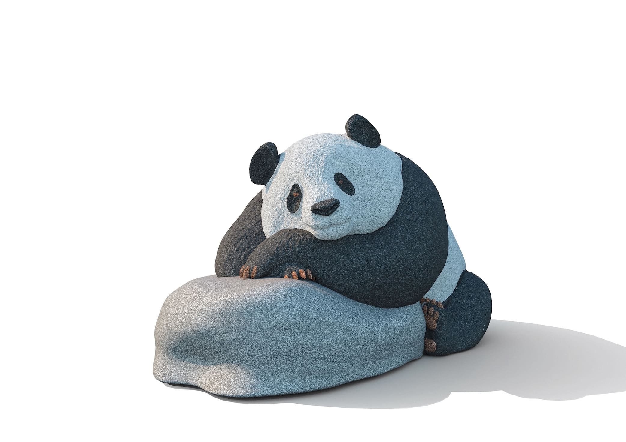 Панда на камне